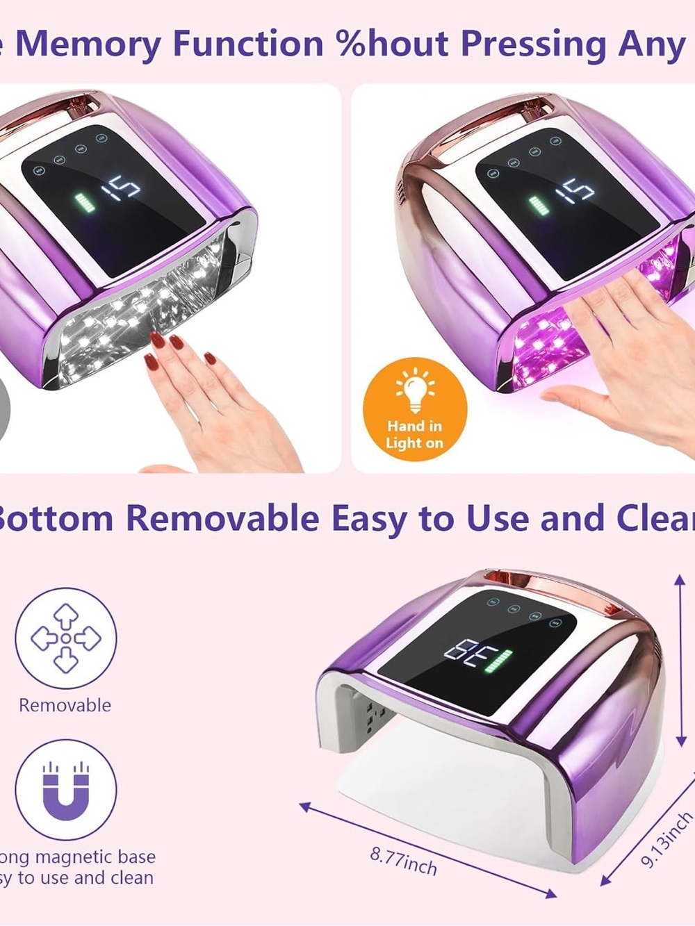 🌴 Portable LED Nail Lamp - Picture 4 of 6